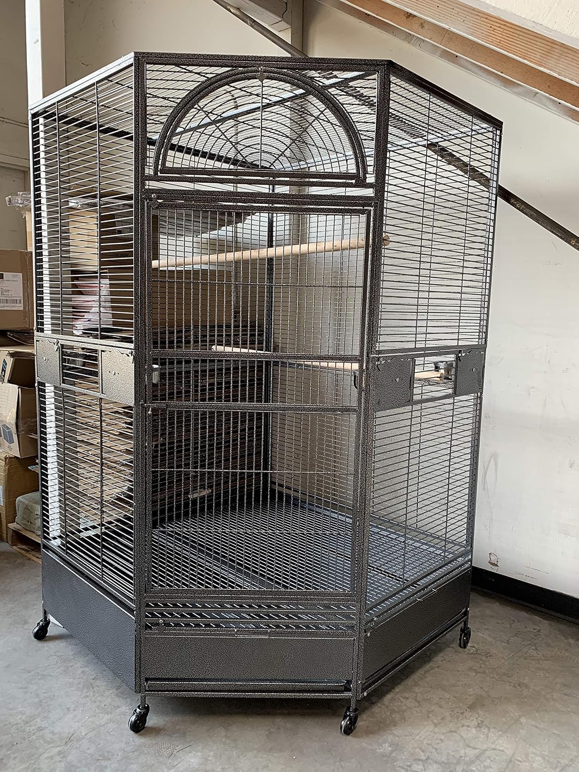 Parrot Escape Jumbo Corner Bird Cage Aviary (X-Large)