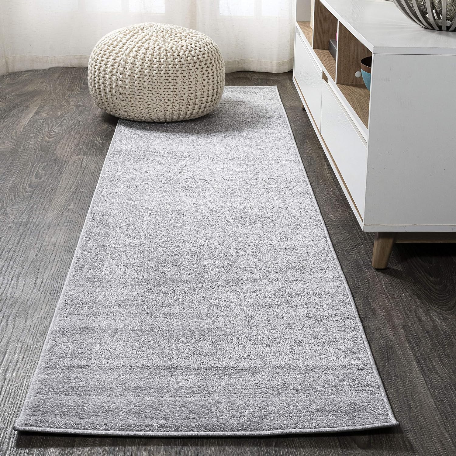 JONATHAN Y Haze Solid Low-Pile Brown Indoor Area Rug 8x10, Coastal, Bohemian, Minimalist, Classic, Easy-Cleaning for Living Room, Bedroom, Kitchen