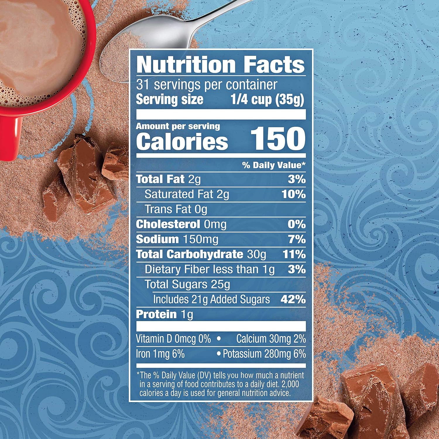 Swiss Miss Milk Chocolate Flavored Hot Cocoa Mix, 38.27 oz. Canister
