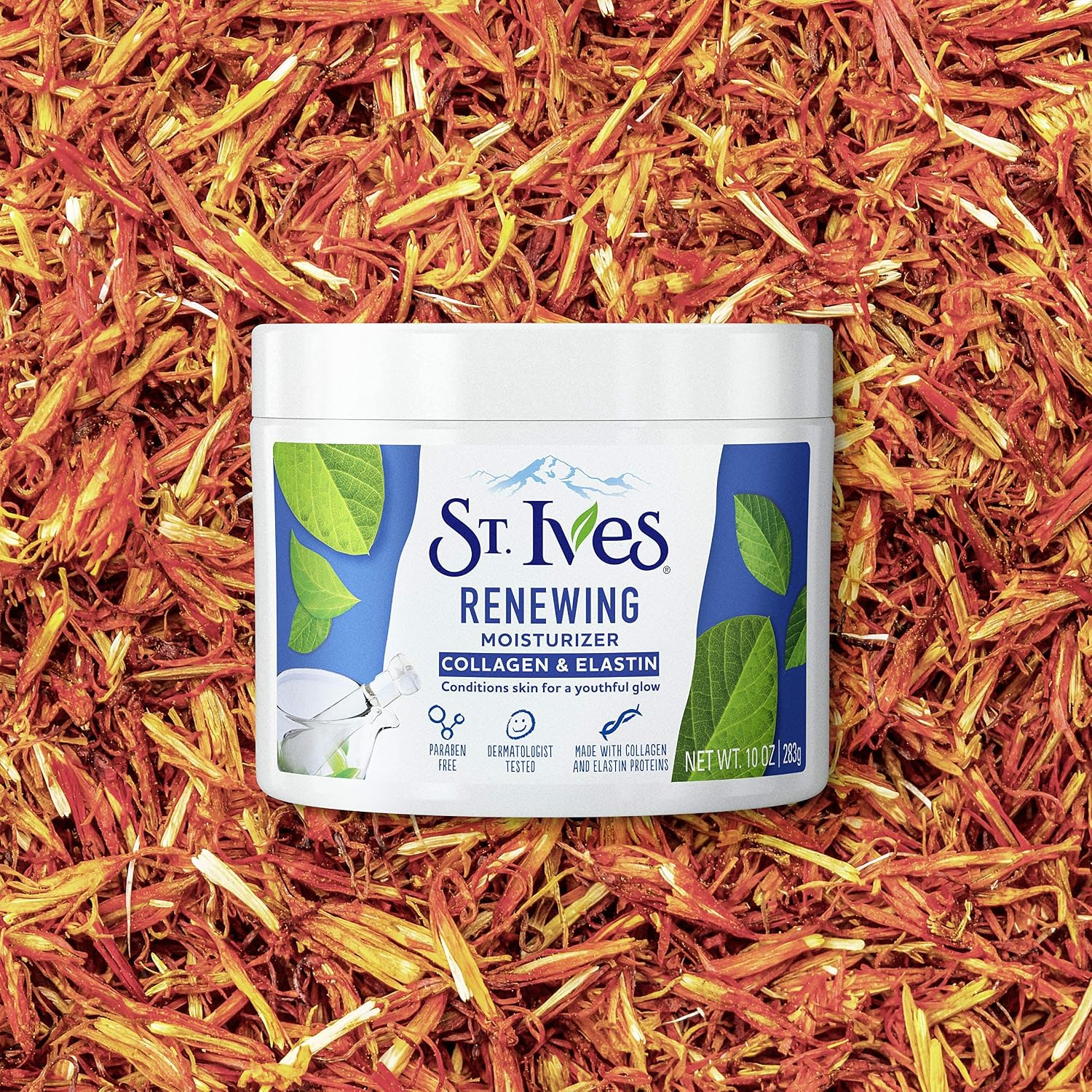 St. Ives Collagen Elastin Face Moisturizer for Dry Skin, Paraben free and Non Comedogenic, 10 oz