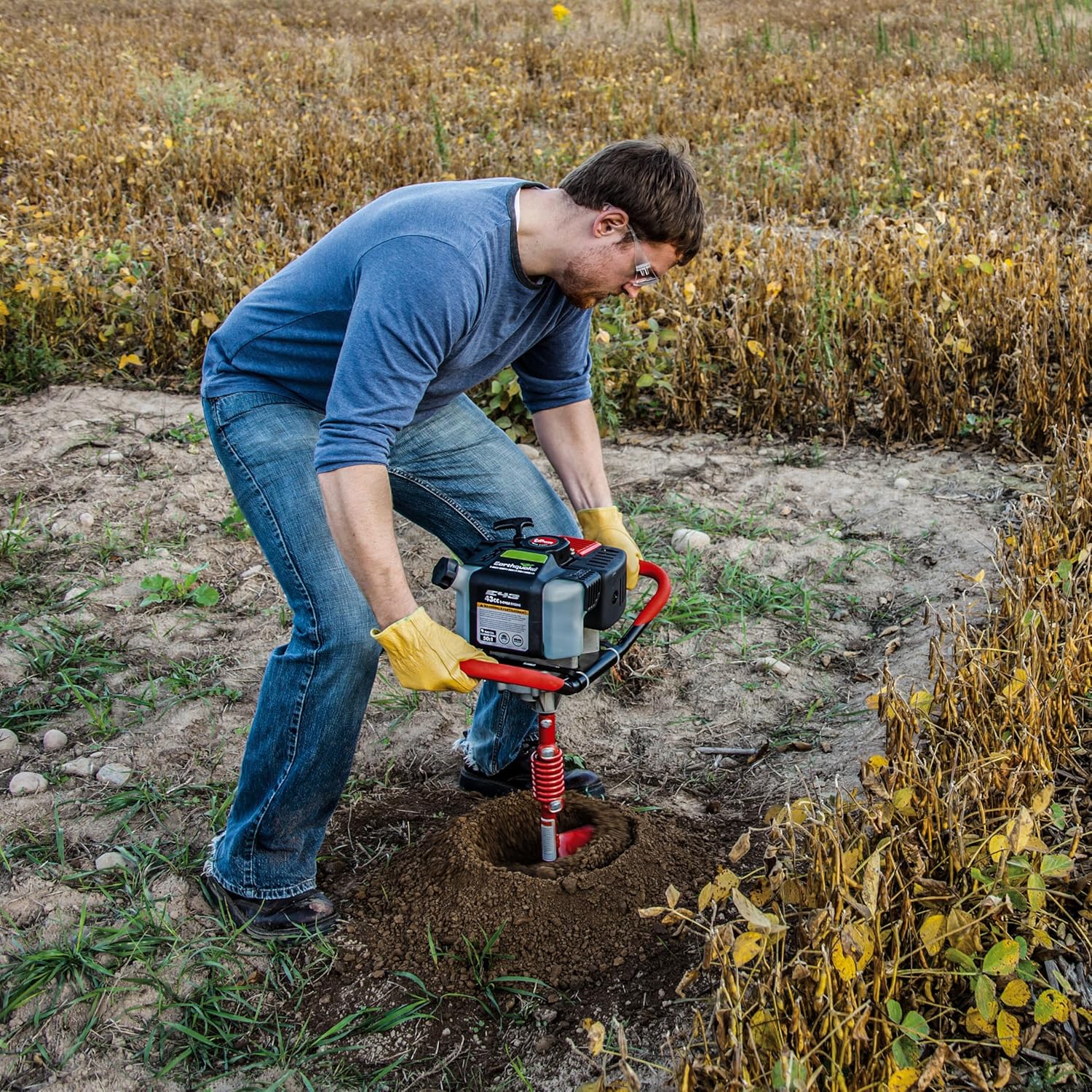 EARTHQUAKE E43 1-Person Earth Auger Powerhead with 43cc 2-Cycle Viper Engine