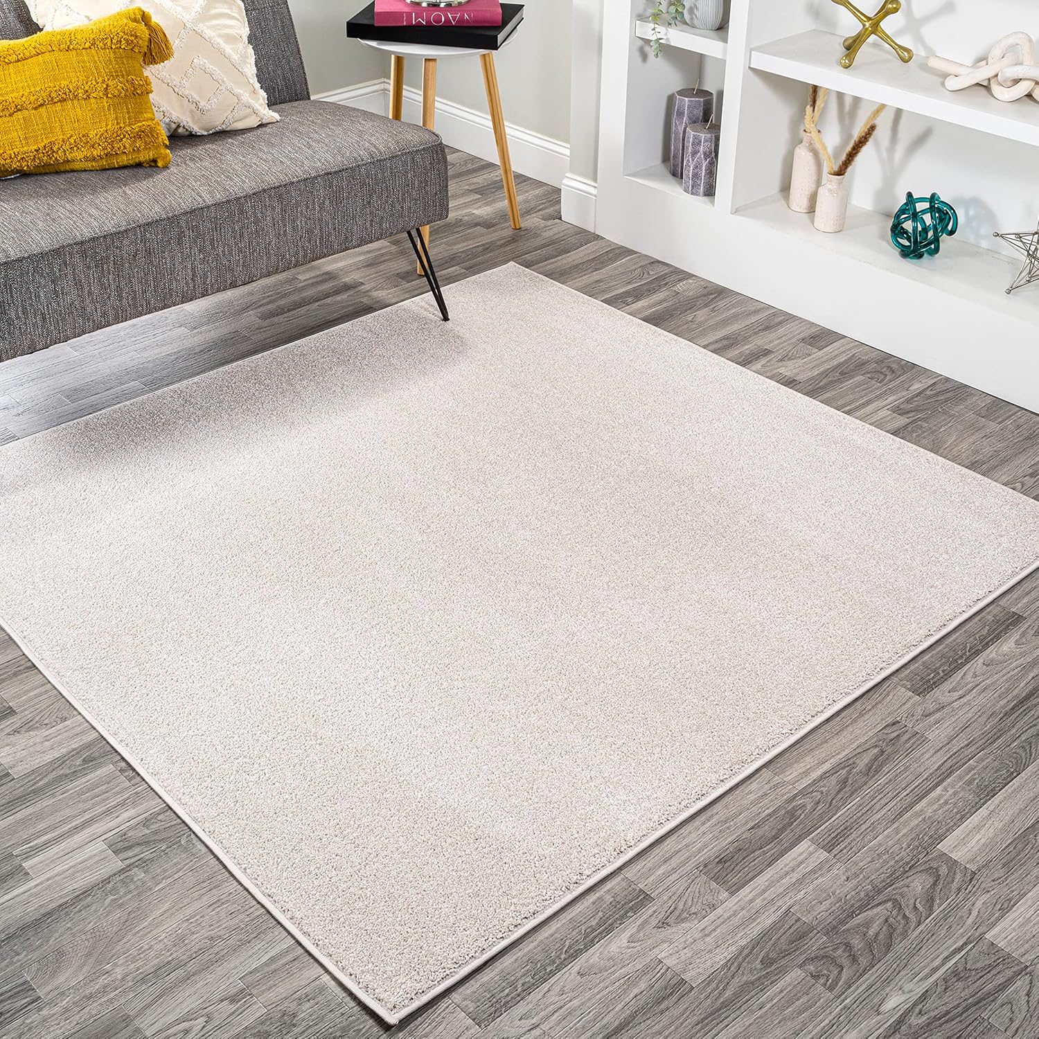 JONATHAN Y Haze Solid Low-Pile Brown Indoor Area Rug 8x10, Coastal, Bohemian, Minimalist, Classic, Easy-Cleaning for Living Room, Bedroom, Kitchen