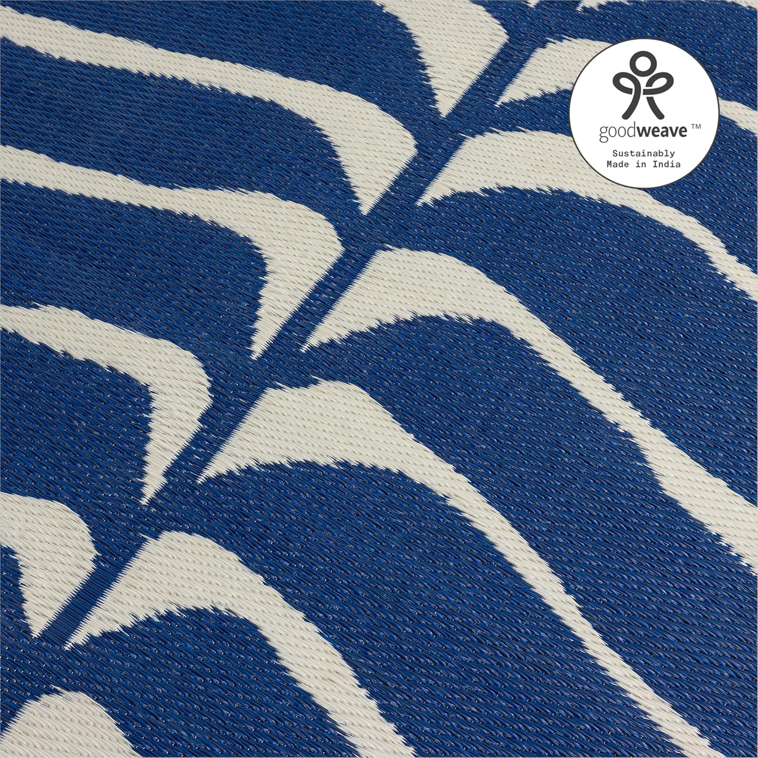 Fab Habitat Outdoor Rug - Waterproof, Fade Resistant, Crease-Free - Premium Recycled Plastic - Geo Tribal - Porch, Deck, Balcony, Mudroom