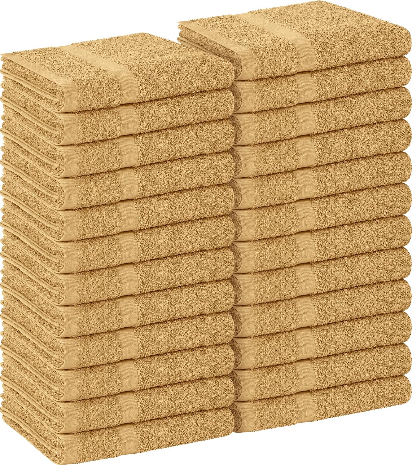 Utopia Towels Salon Towels, Pack of 24, 16x27 in, 100% Cotton, White | Highly Absorbent Lightweight Cotton Salon Towels for Hand, Gym & Beauty Care - Soft, Ideal for Spa & Home Hair Care