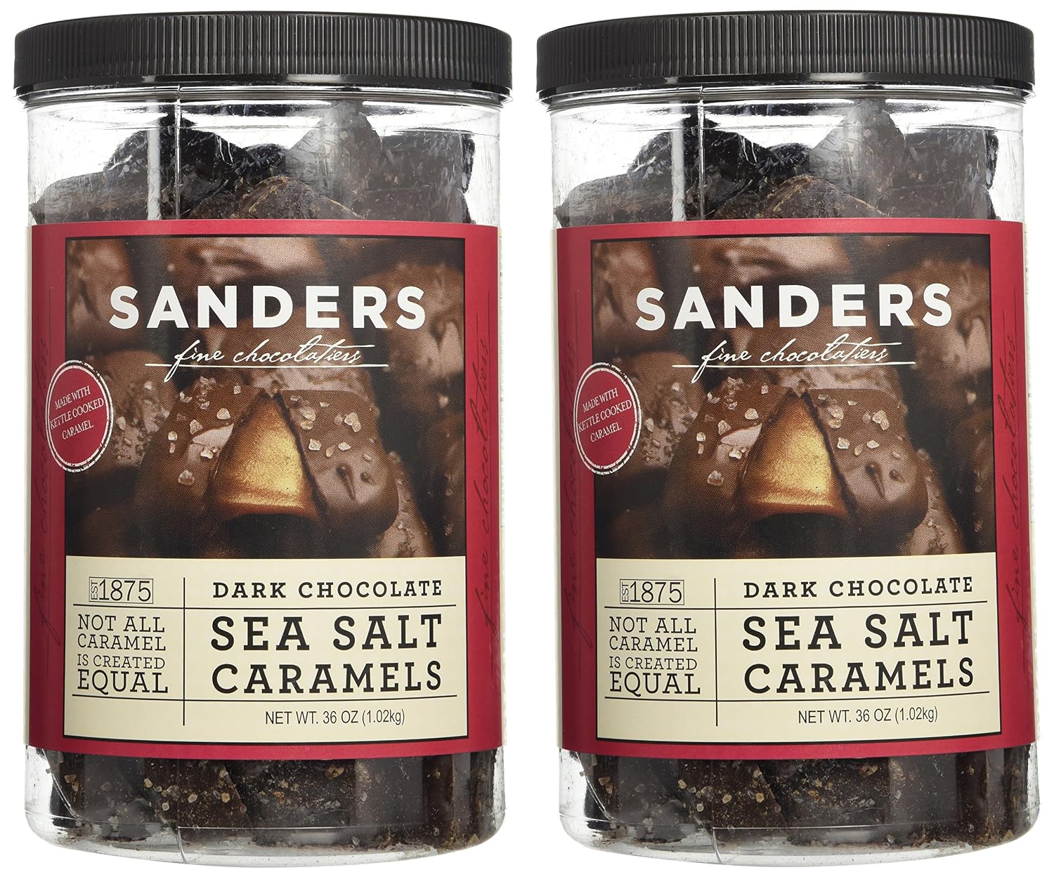 Sanders Dark Chocolate Sea Salt Caramels - 36 ounces (2.25 pounds)