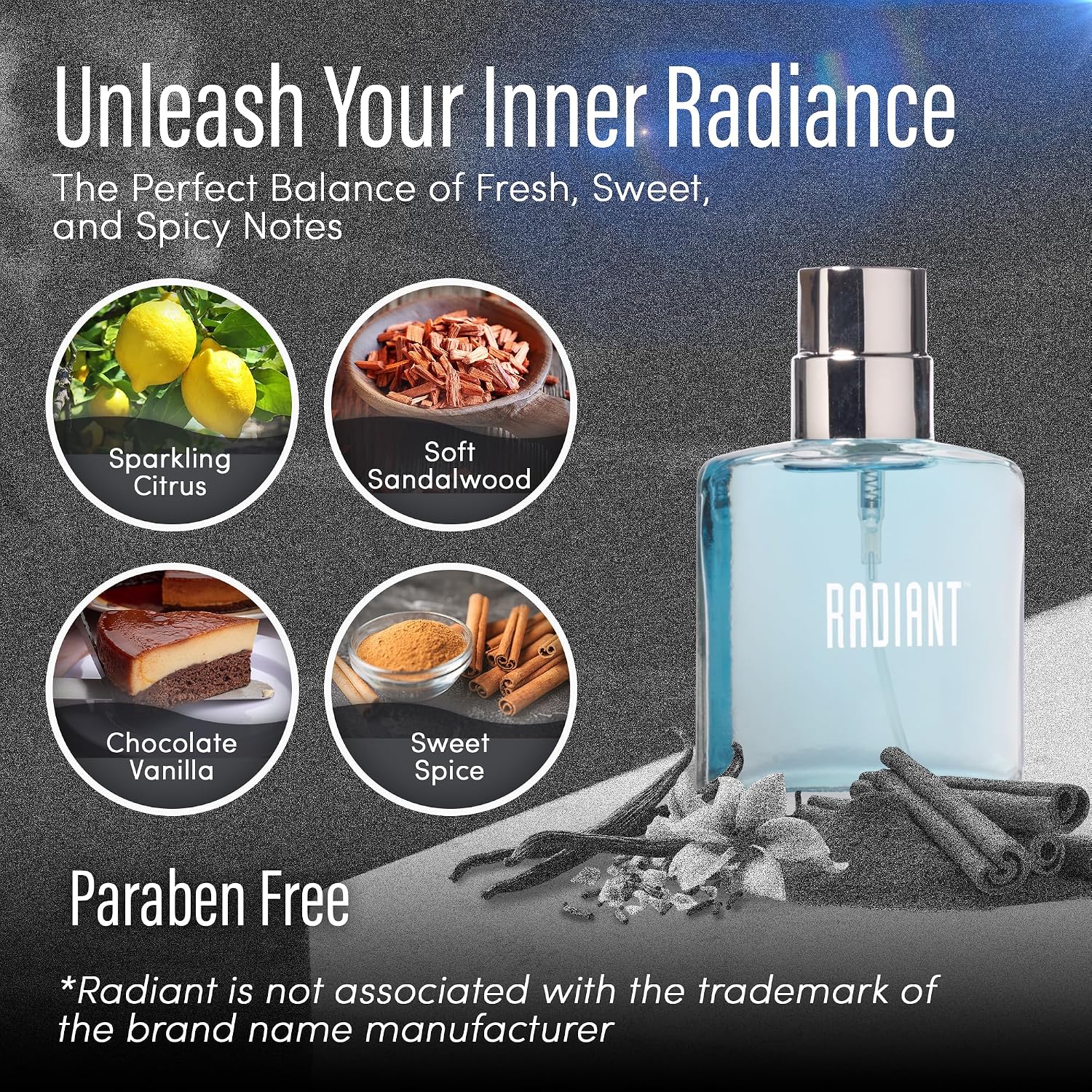 PB ParfumsBelcam Radiant Eau de Parfum for Women – Warm Oriental Vanilla Gourmand Perfume with Citrus