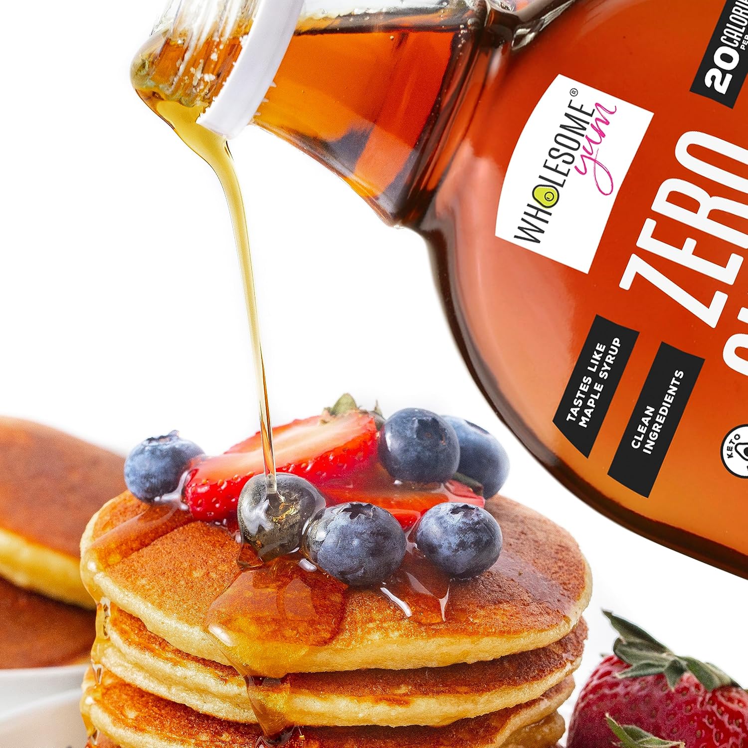 Wholesome Yum Zero Sugar Maple Syrup, Monk Fruit Allulose Keto Maple Syrup