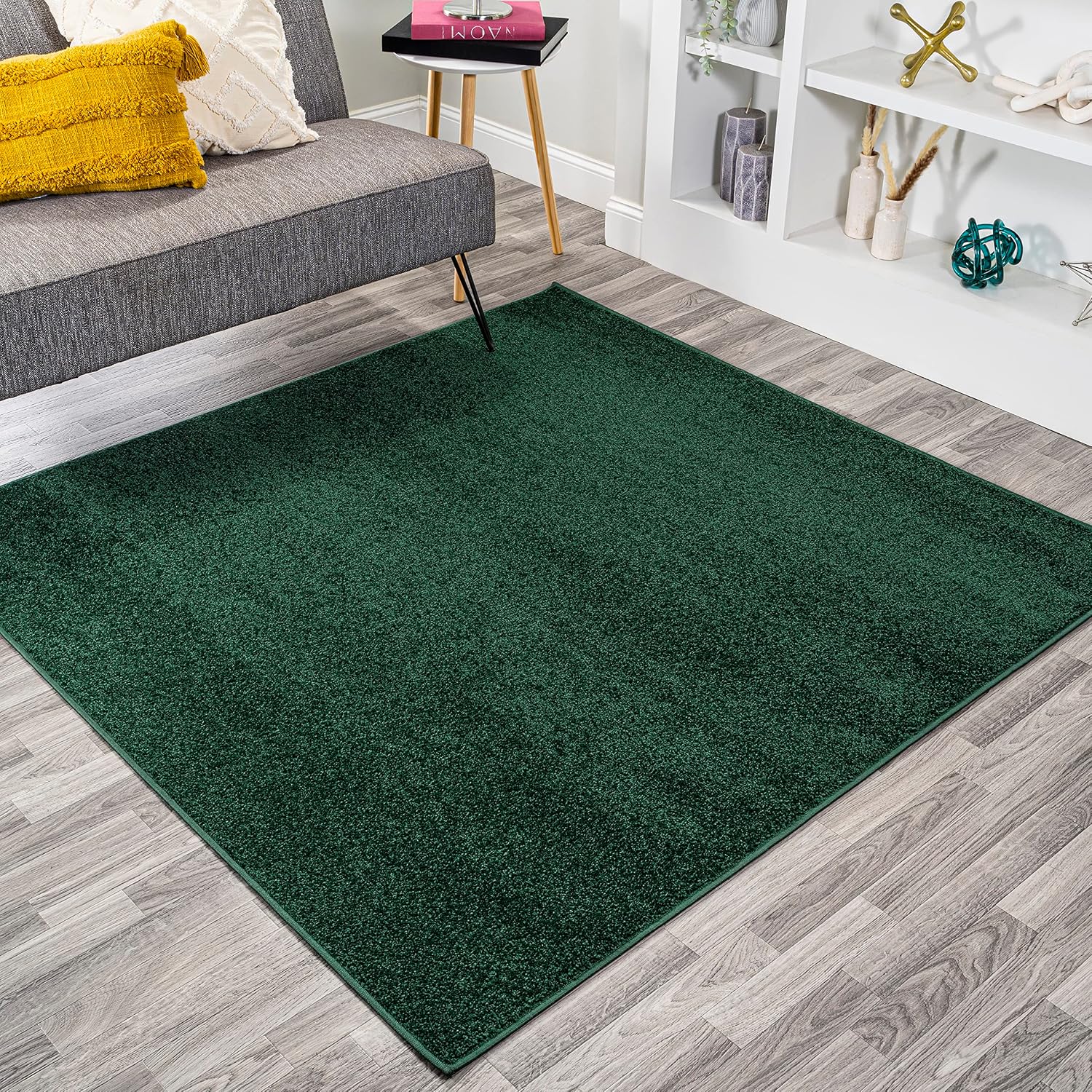 JONATHAN Y Haze Solid Low-Pile Brown Indoor Area Rug 8x10, Coastal, Bohemian, Minimalist, Classic, Easy-Cleaning for Living Room, Bedroom, Kitchen