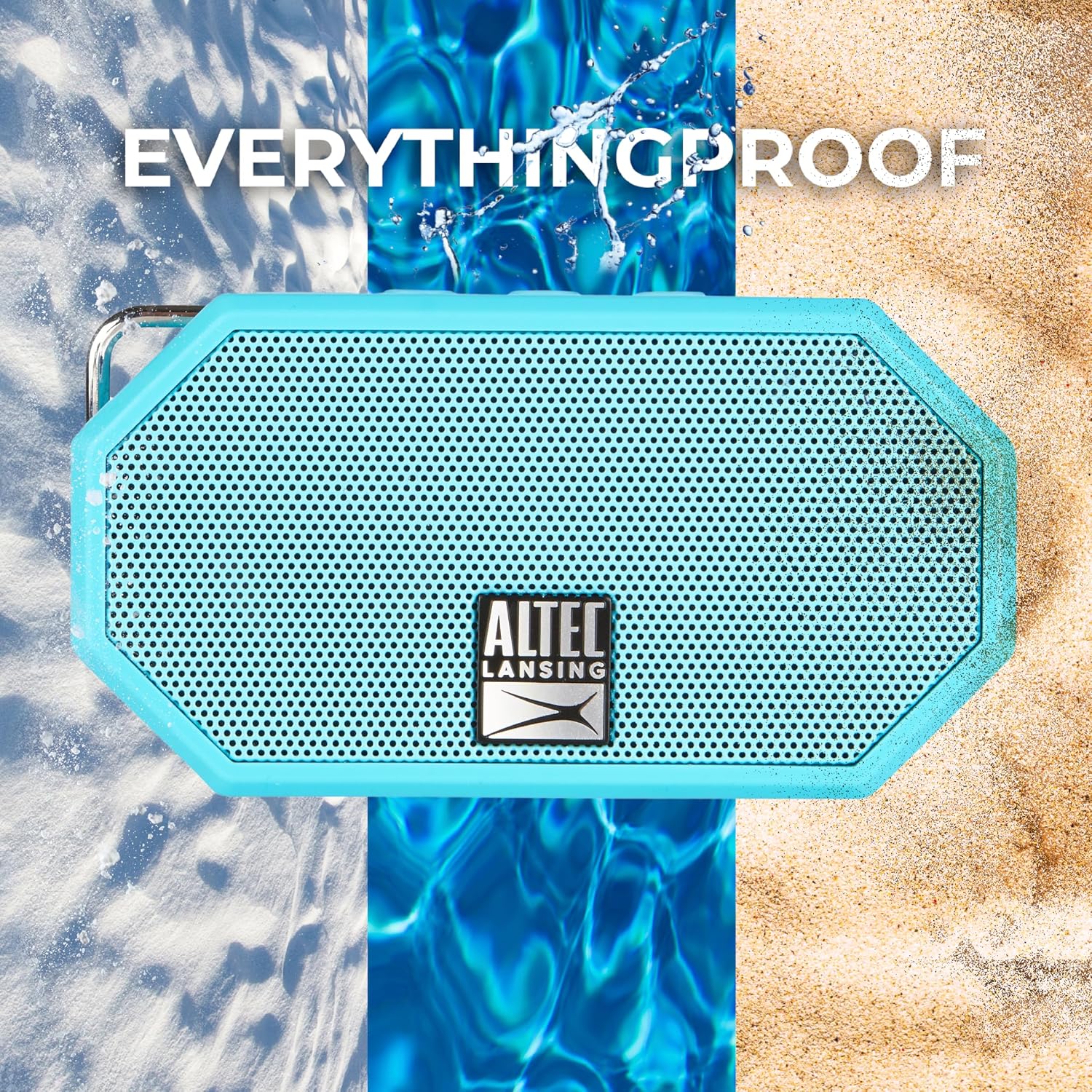 Altec Lansing Mini H2O - Waterproof Bluetooth Speaker, IP67 Certified & Floats in Water, Compact & Portable Speaker for Hiking, Camping, Pool, and Beach