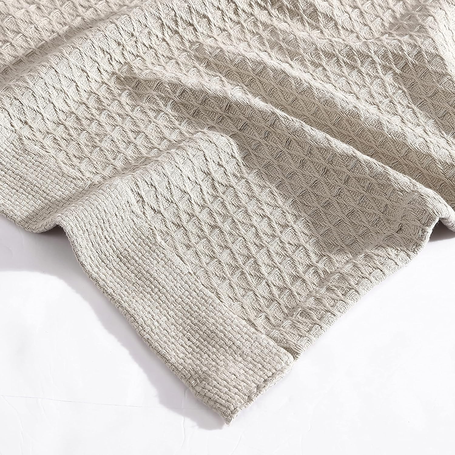 Nautica - Queen Blanket, Diamond Weave Cotton Bedding, Medium-Weight for All Seasons, Oeko-Tex Certified (Baird Navy)