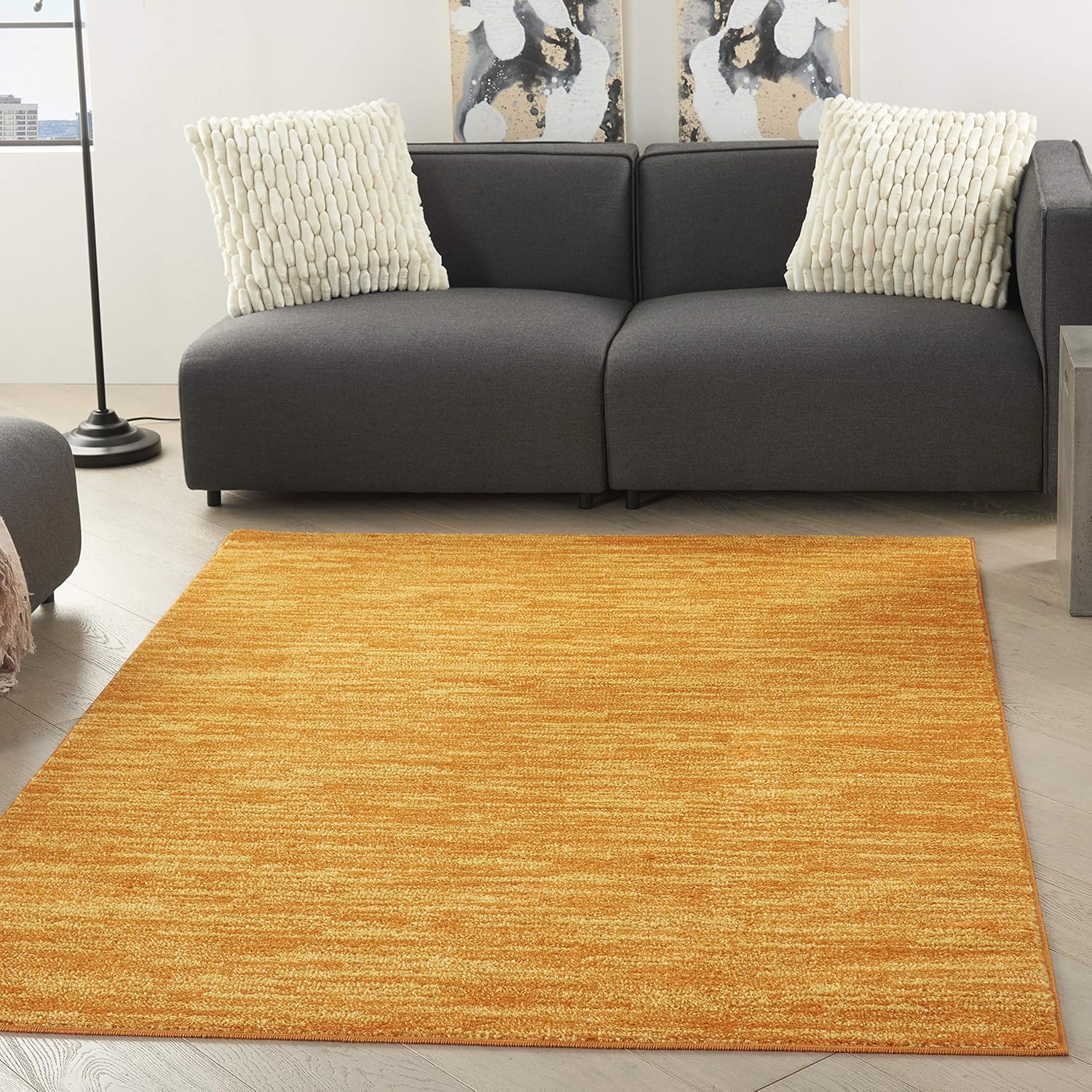 Nourison Home Essentials Indoor Outdoor Area Rug, Ivory Beige, 7' x 10'