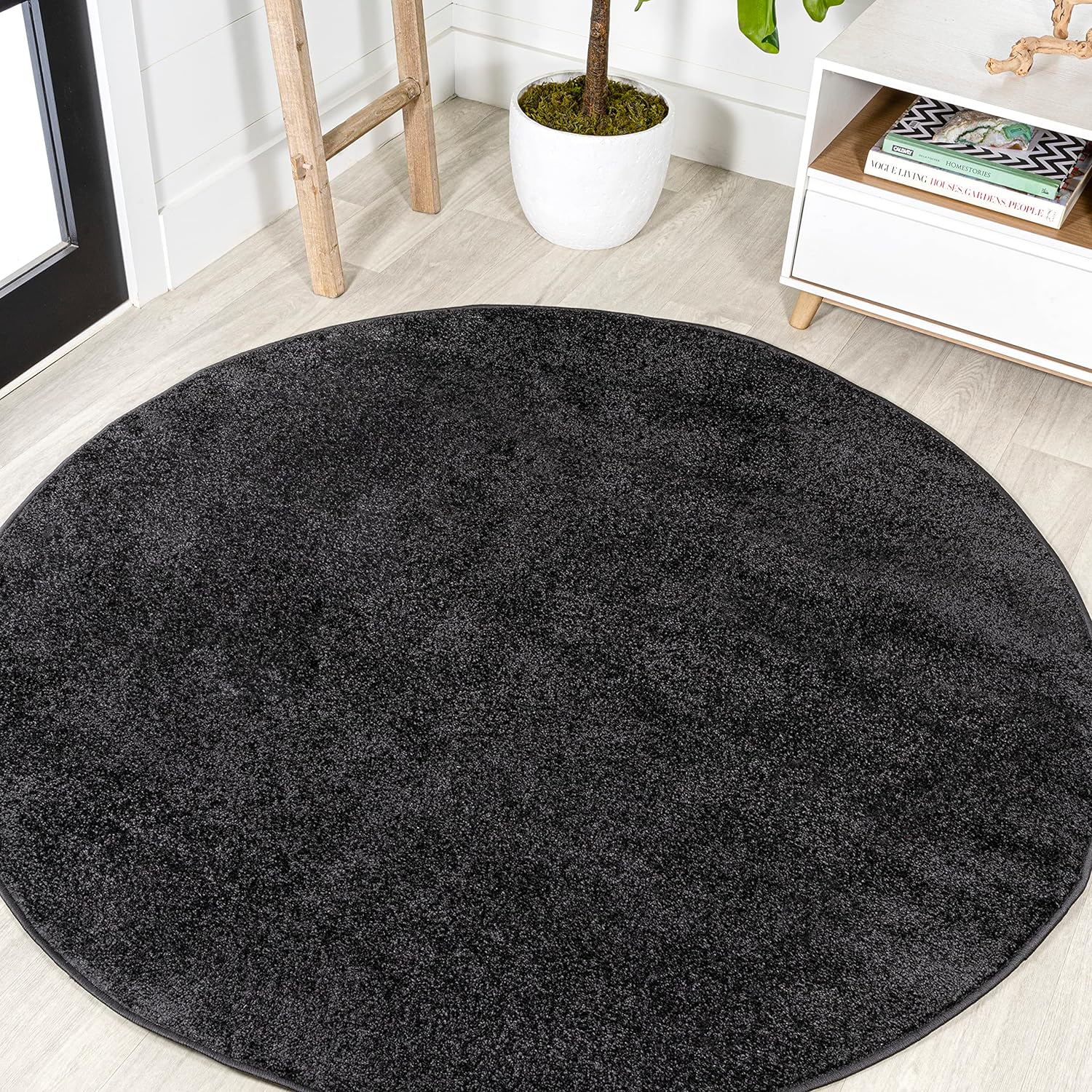 JONATHAN Y Haze Solid Low-Pile Brown Indoor Area Rug 8x10, Coastal, Bohemian, Minimalist, Classic, Easy-Cleaning for Living Room, Bedroom, Kitchen