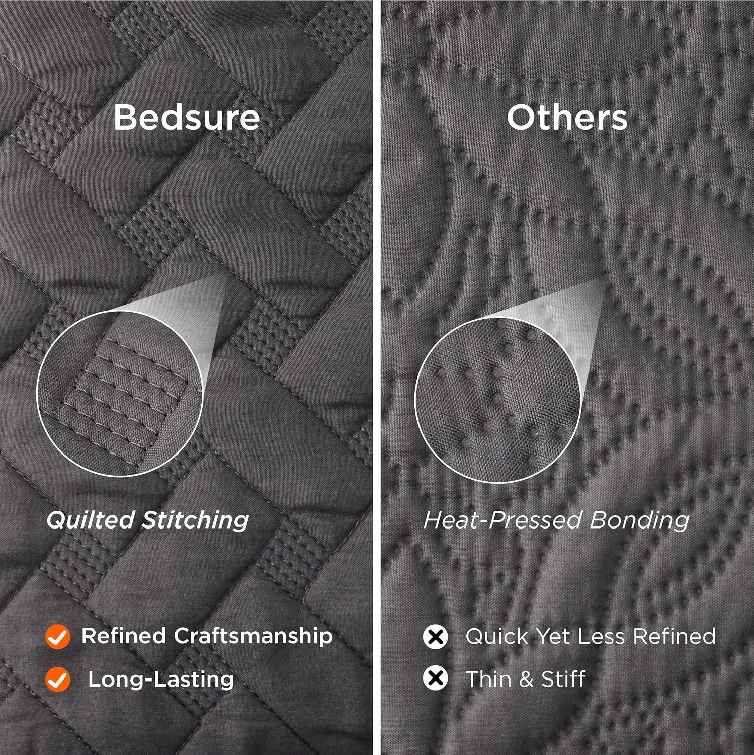 Bedsure Quilts Queen Size - Grey Bedspreads Queen Size with Basket Weave Pattern, Soft Quilt Bedding Set, Lightweight Comforter Set Coverlet for All Seasons with 2 Pillow Shams (90" x 96")