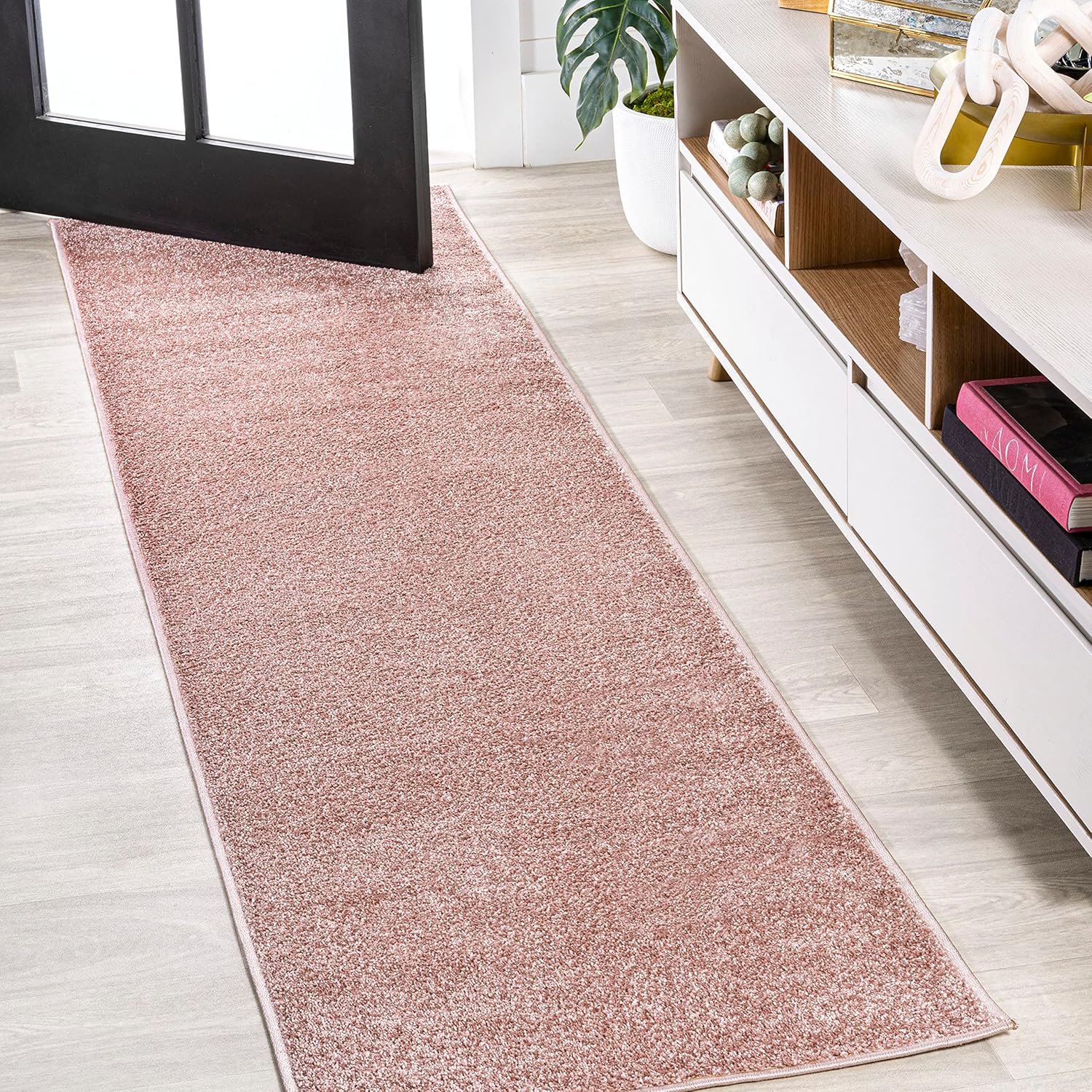 JONATHAN Y Haze Solid Low-Pile Brown Indoor Area Rug 8x10, Coastal, Bohemian, Minimalist, Classic, Easy-Cleaning for Living Room, Bedroom, Kitchen