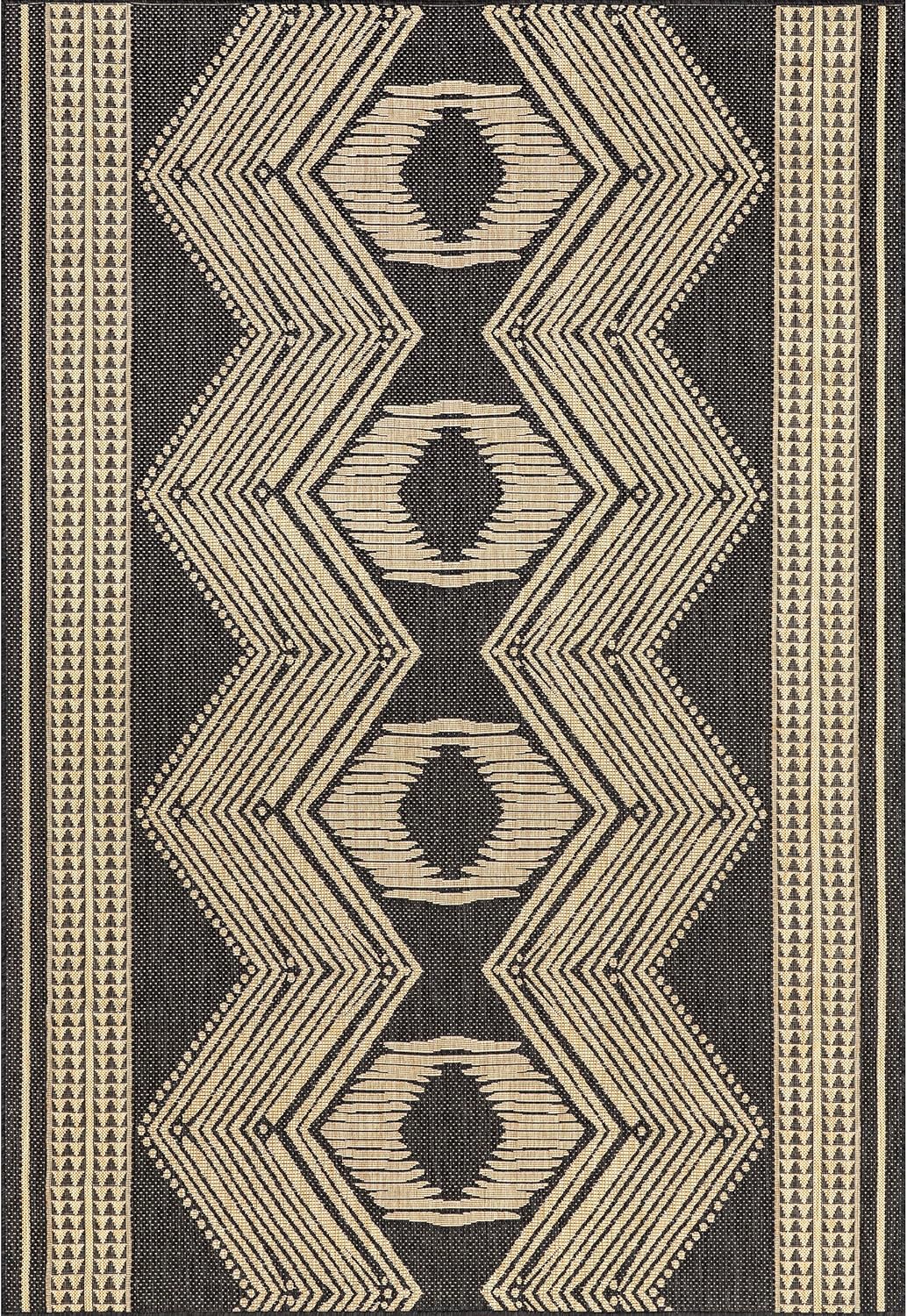 nuLOOM Ranya Light Brown Geometric Indoor/Outdoor Area Rug, 4' x 5'