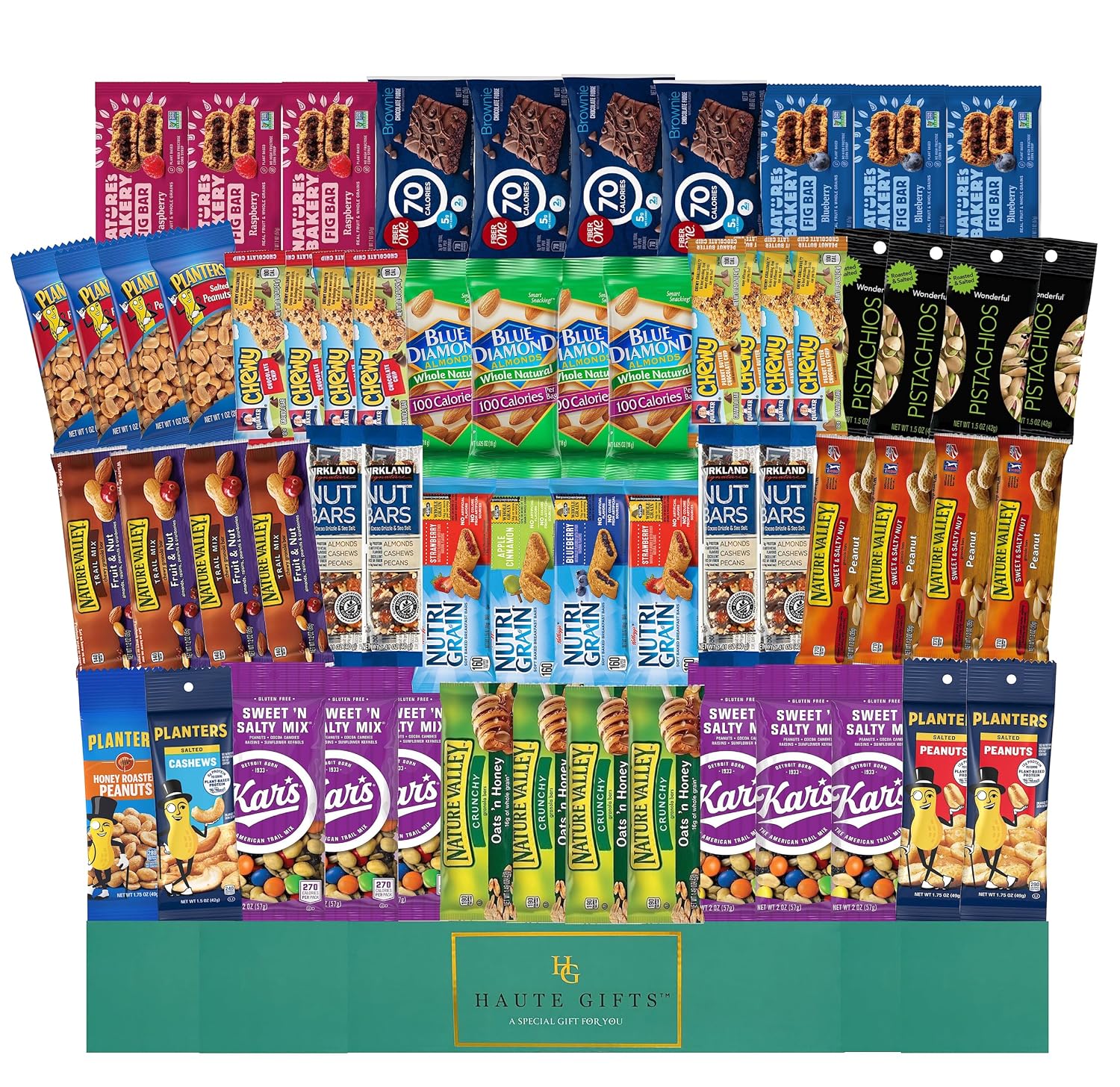 Ultimate Healthy Care Package (60 count), Snacks, Bars & Nuts Bulk Variety Pack - Healthy Travel Snack Box - Military Care Package