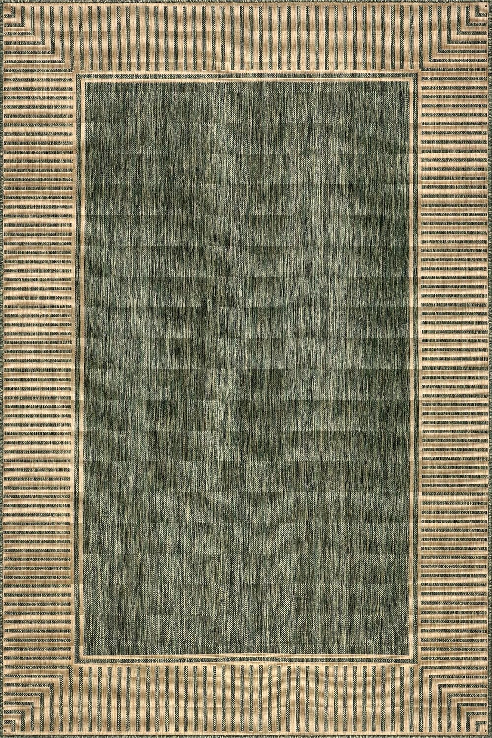 nuLOOM Asha Light Brown Bordered Indoor/Outdoor Area Rug, 4' x 5'