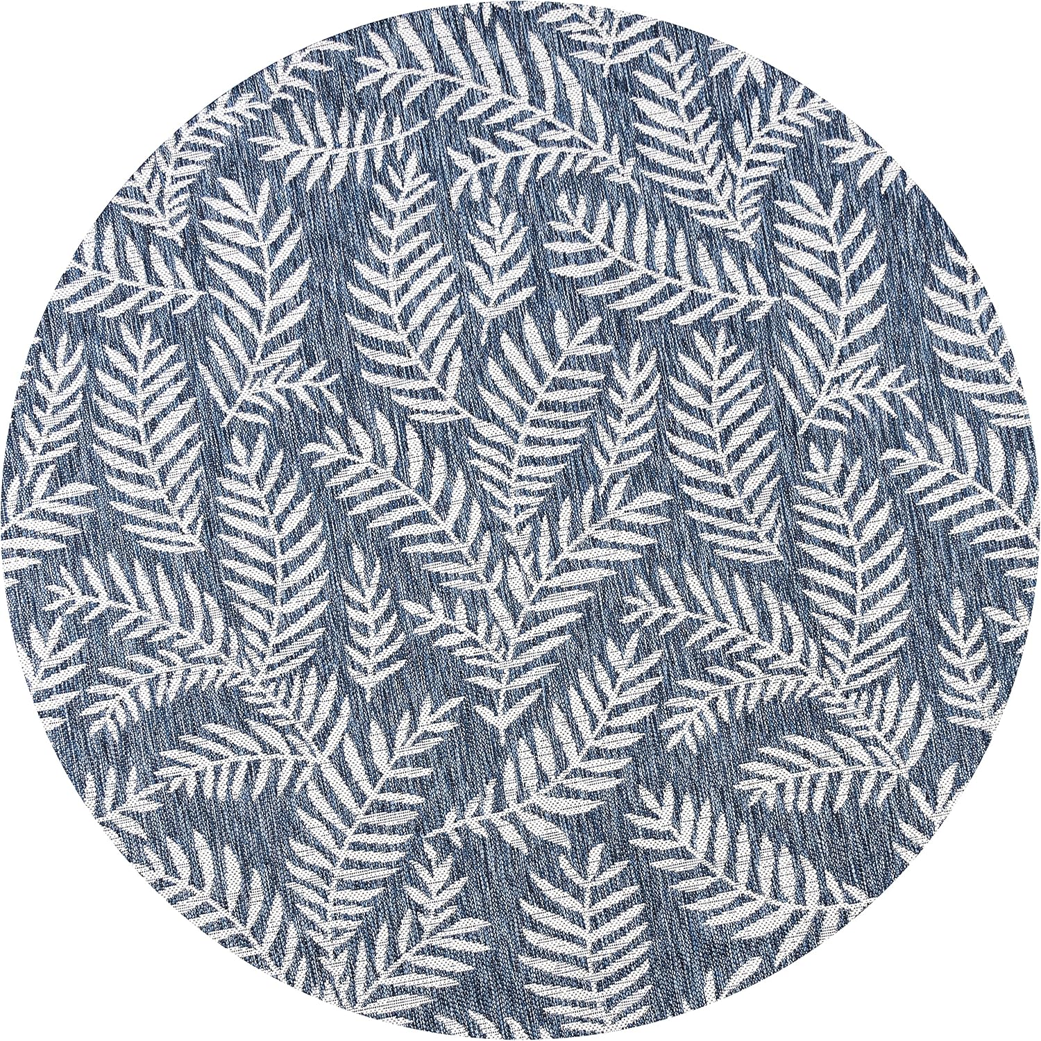 JONATHAN Y Palm Frond Indoor Outdoor Area Rug 3X5 Navy/Ivory, Nevis for Backyard, Patio, Porch, Easy-Cleaning, High Traffic, Pet-Friendly