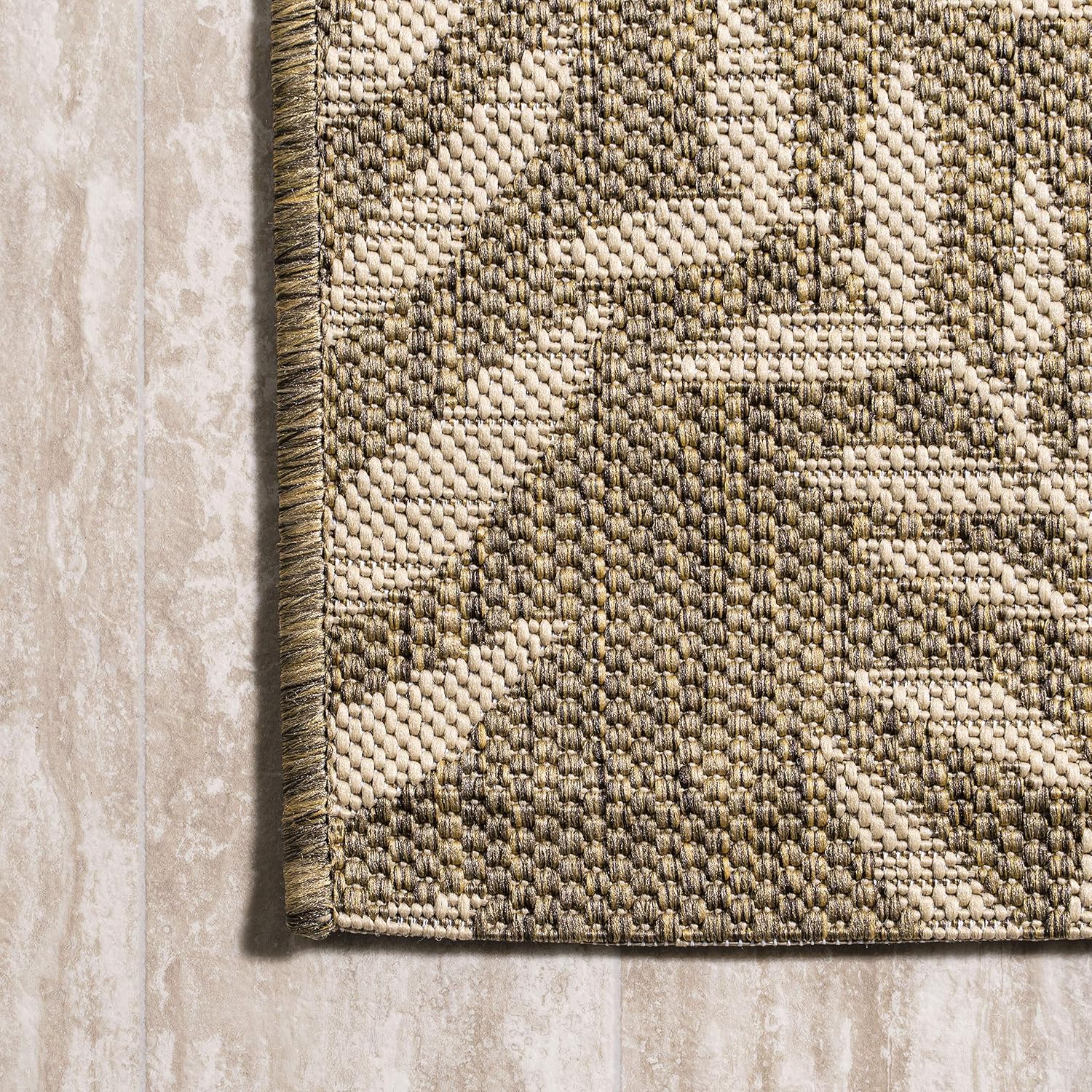 JONATHAN Y Palm Frond Indoor Outdoor Area Rug 3X5 Navy/Ivory, Nevis for Backyard, Patio, Porch, Easy-Cleaning, High Traffic, Pet-Friendly