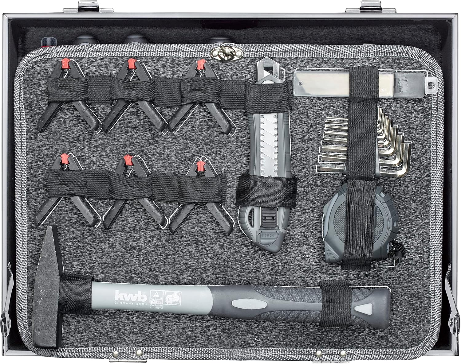 KWB Einhell 49375561 Set of 199 Manual Tools in Aluminum Case