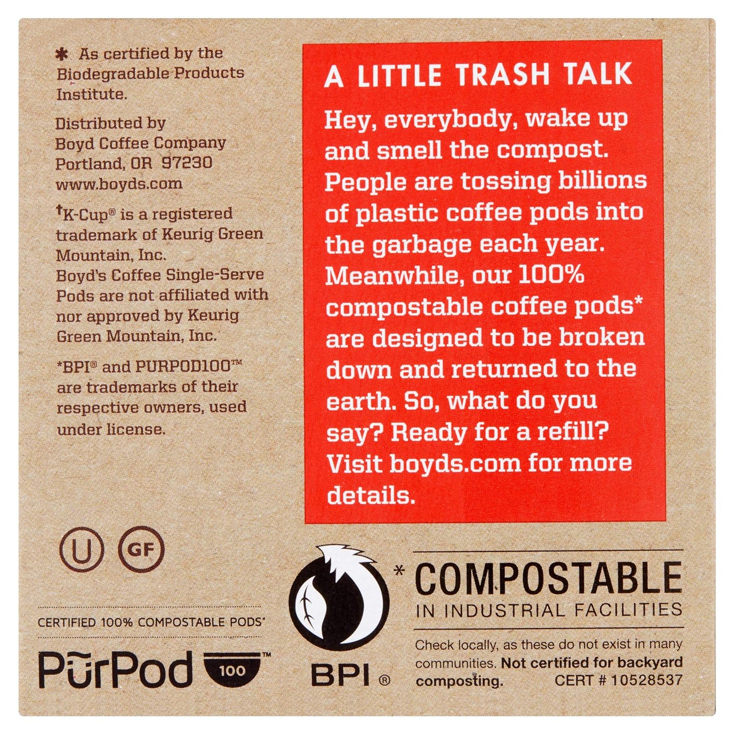 Boyd's Coffee Red Wagon Single Serve, 12 Count | BPI certified, Rainforest Alliance beans, smoky flavor, smooth finish, roasted in Portland, Oregon
