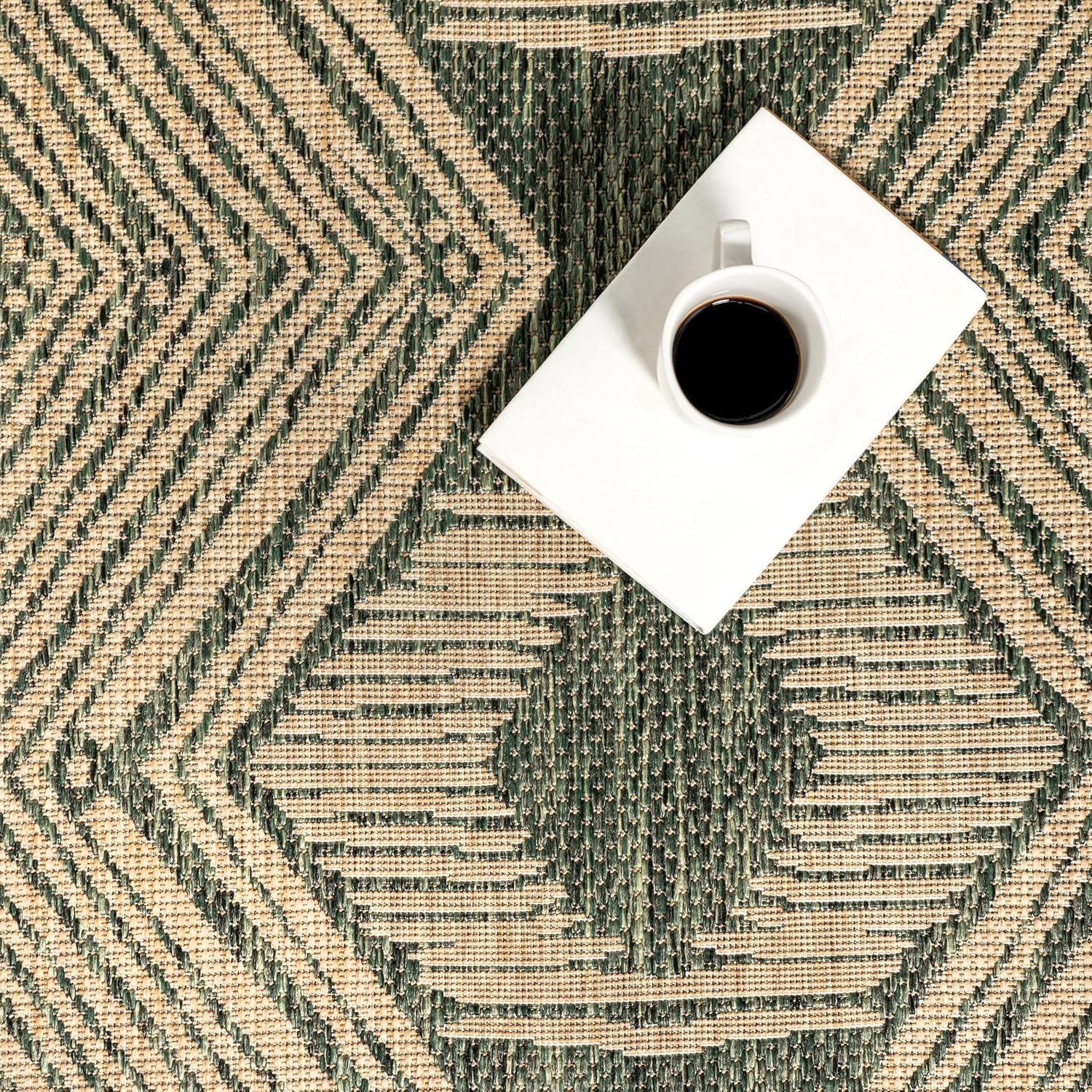 nuLOOM Ranya Light Brown Geometric Indoor/Outdoor Area Rug, 4' x 5'