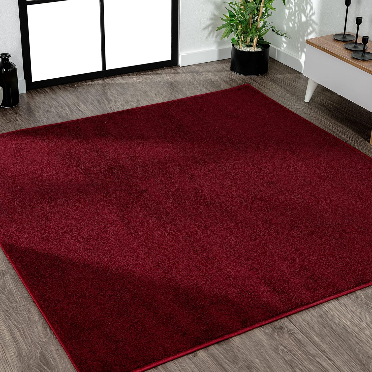 JONATHAN Y Haze Solid Low-Pile Brown Indoor Area Rug 8x10, Coastal, Bohemian, Minimalist, Classic, Easy-Cleaning for Living Room, Bedroom, Kitchen