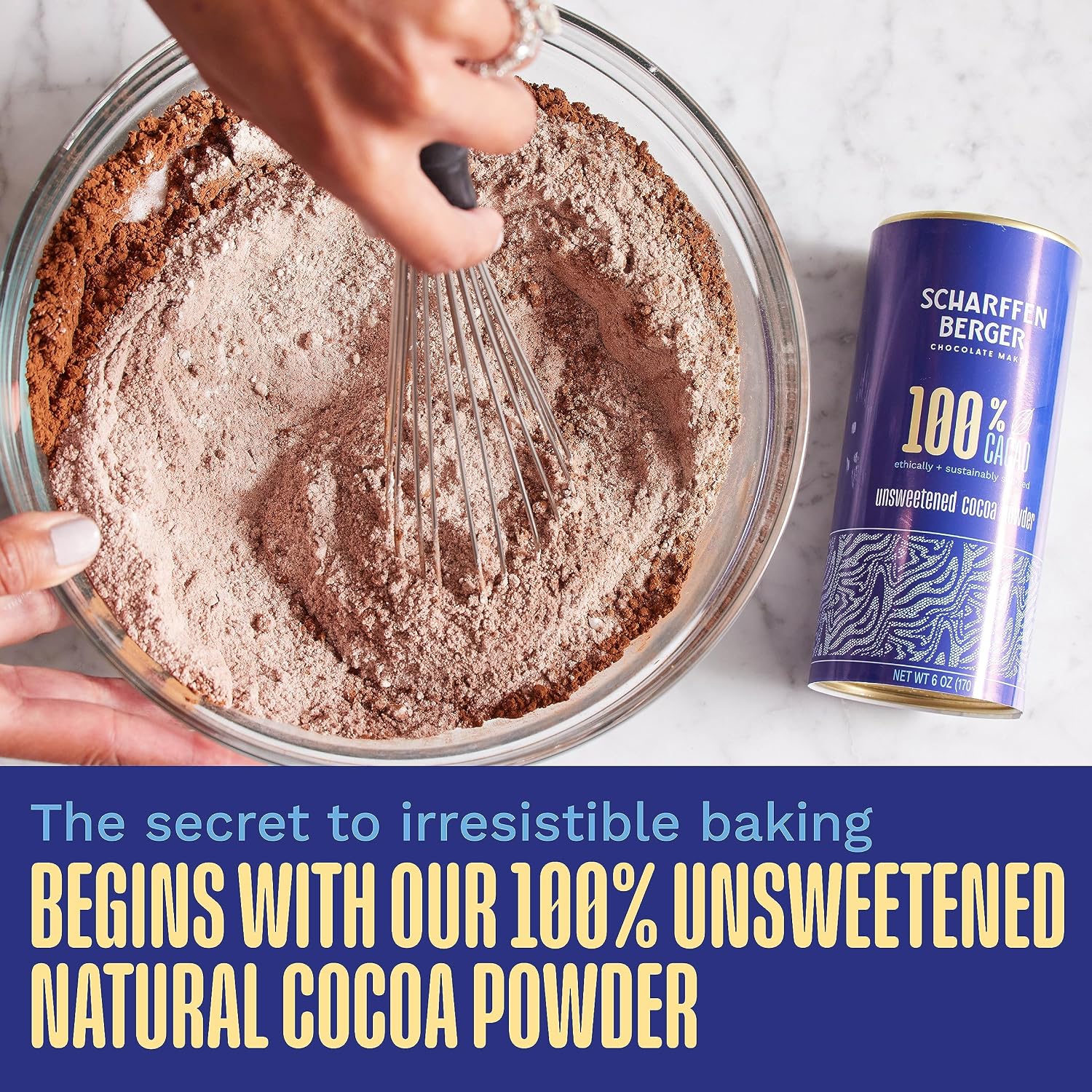 Scharffen Berger 100% Cacao Unsweetened Dark Chocolate Cocoa Powder (6 Ounce, Pack of 1) - Gluten Free, Non GMO, Natural Chocolate Powder