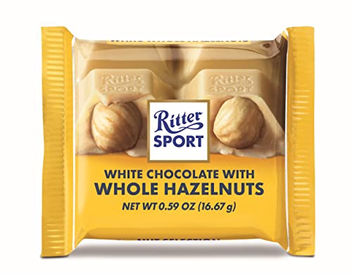 Ritter Sport Chocolate Bars with Nuts (Dark Chocolate with Hazelnuts, 3.5 Ounce (Pack of 10))