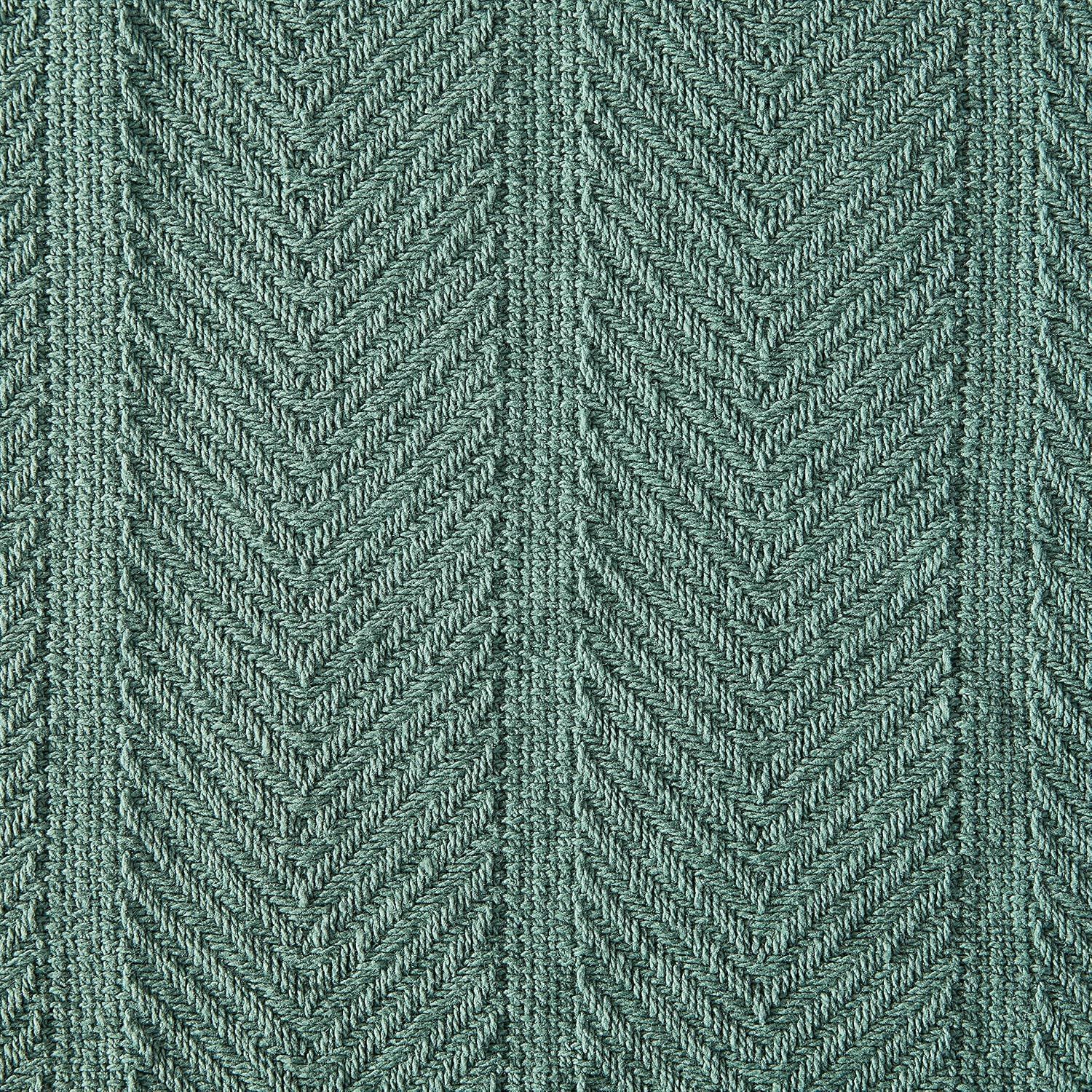 Eddie Bauer - Queen Size Blanket, 100% Soft Cotton Bed Blanket for Year Round Comfort, Throw Blanket for Couch or Bed (Herringbone Blue Stripe)