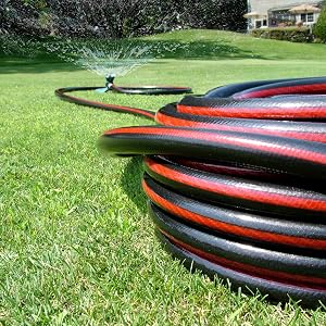 Teknor Apex Neverkink 100ft black garden hose water heavy duty commercial