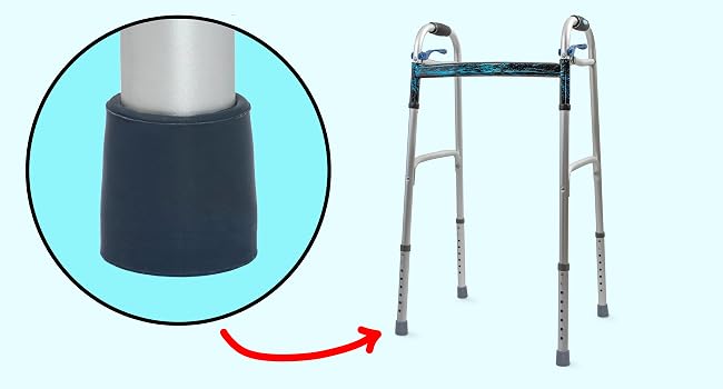 Rubber Walker Tips for 1 and one eighth inch walker legs