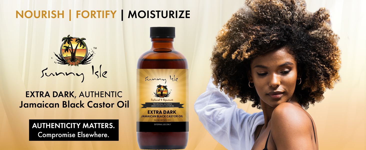 Sunny Isle Extra Dark Jamaican Black Castor Oil 4oz for hair and skin