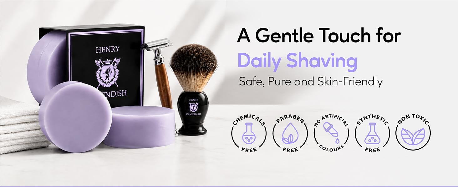 shaving bar soap men grooming mug use with premium lathering quality henry cavendish shaving soap
