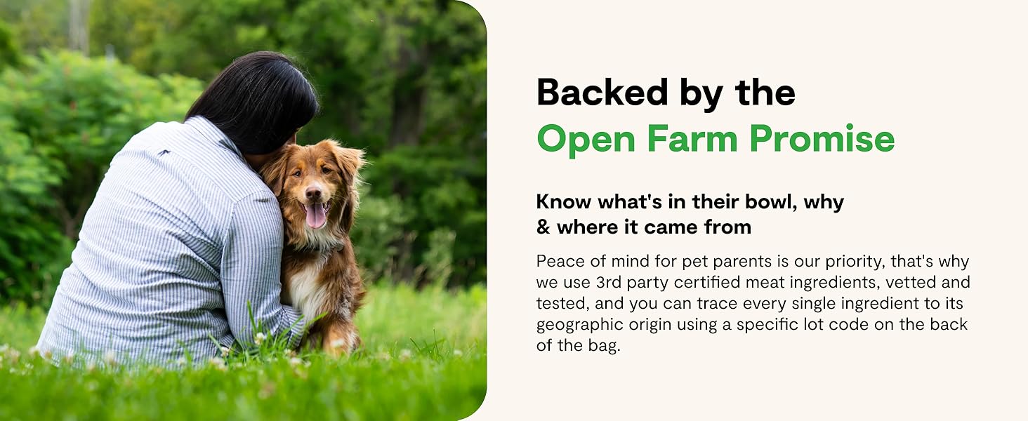 Backed by Open Farm Promise