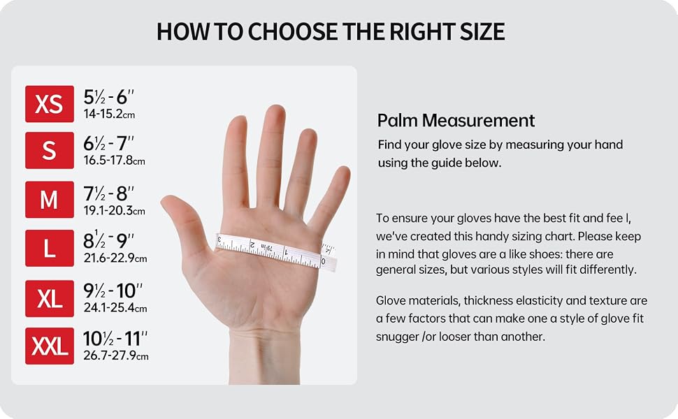 fit different size small medium large x-large extra XL XXL xs flexible fits all hand hands