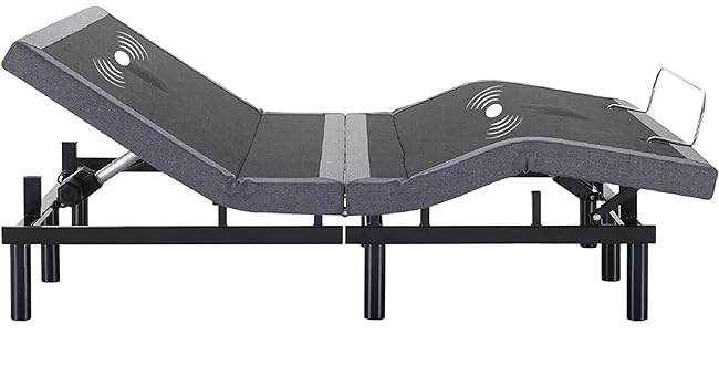 adjustable platform bed frame, queen adjustable bed base, adjustable bed with massage