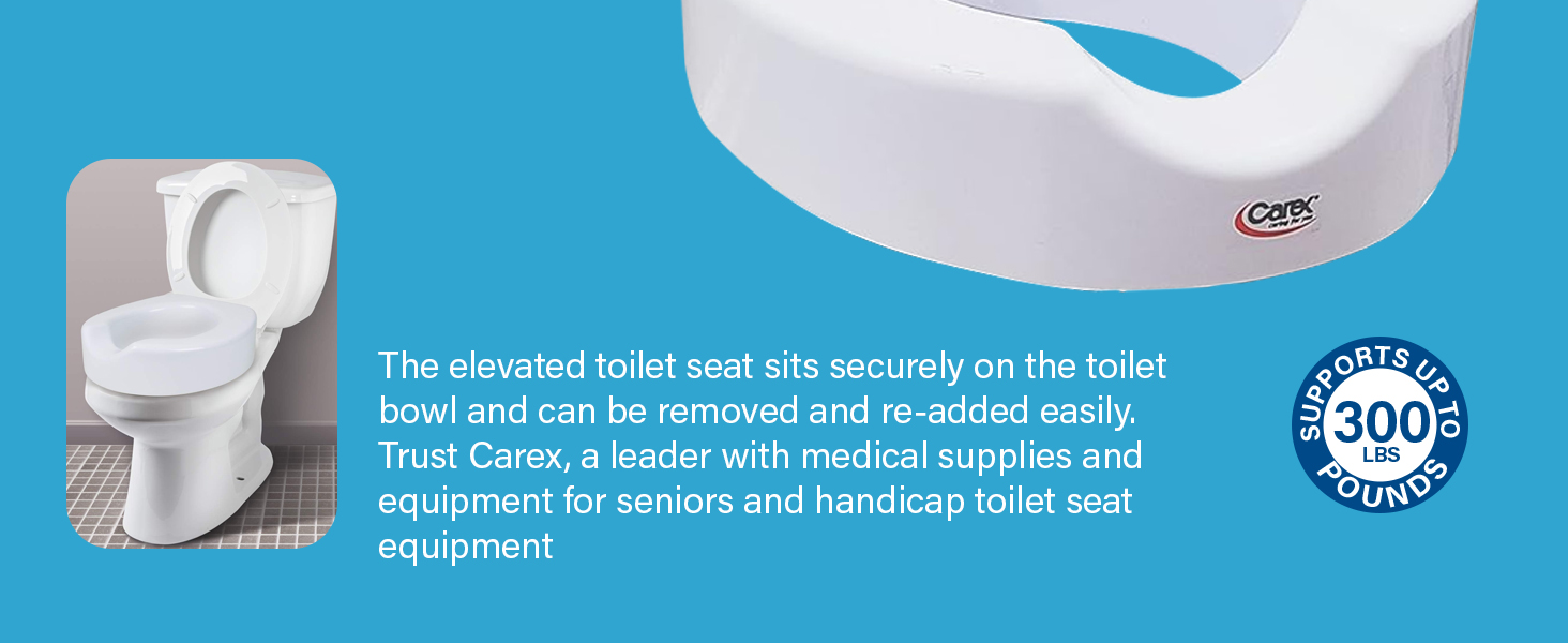 Carex Elevated Toilet Seat Riser