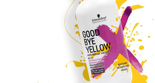 Goodbye Yellow Toning shampoo to neutralize underlying orange and yellow tones