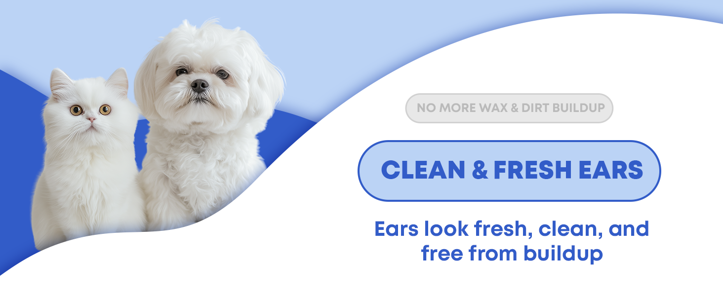 ear cleaner pets dogs cats wash wipes solution odor itching