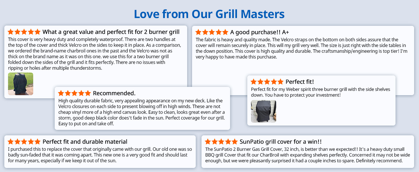 heavy duty two burner grill cover