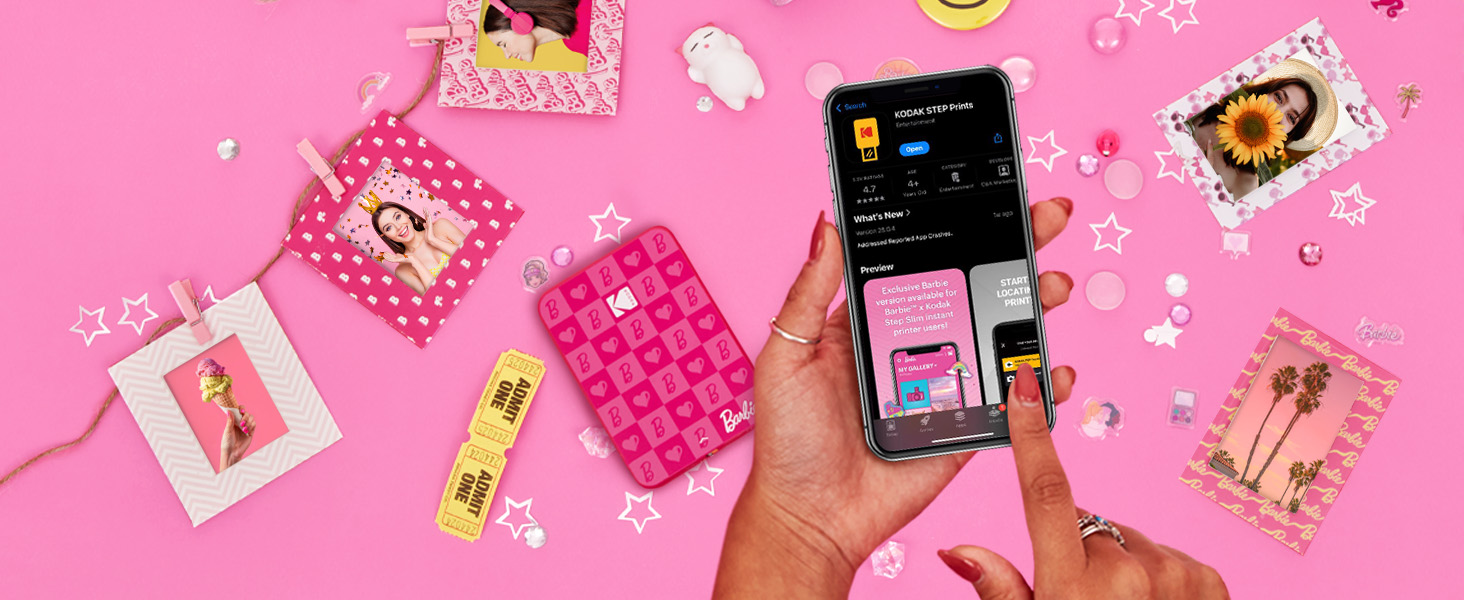 KODAK Barbie x Step Slim Wireless Instant Mobile Photo Printer