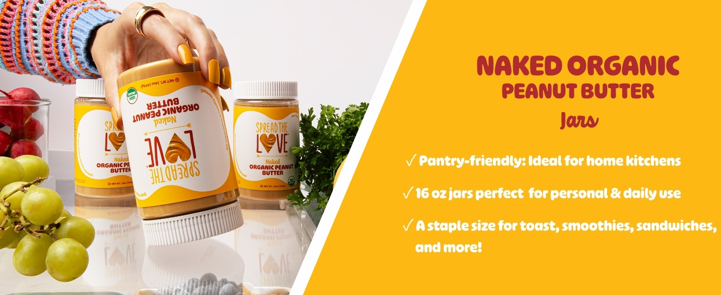 NAKED Organic Peanut Butter Jar