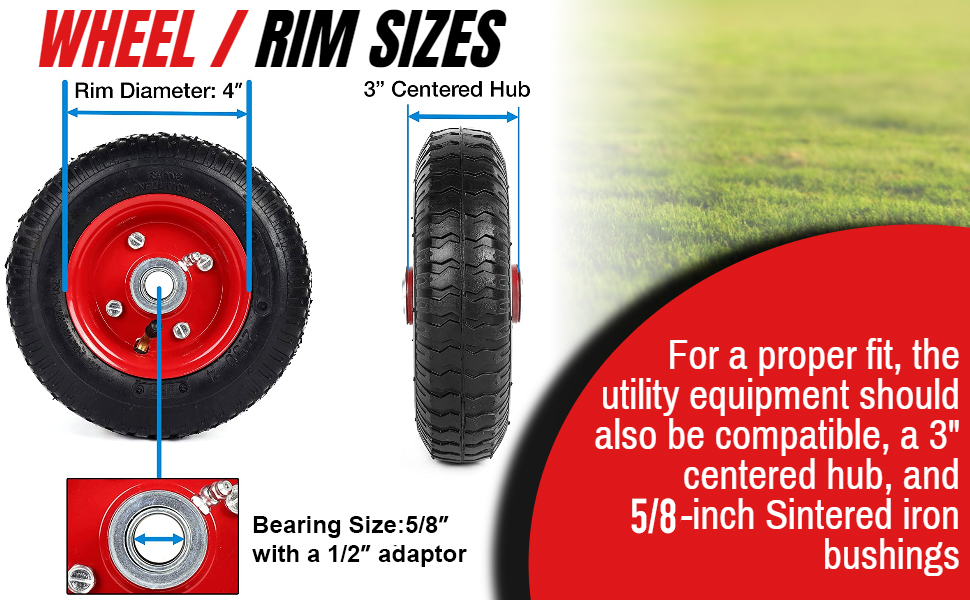 2.5-4 Tire and Wheel Set