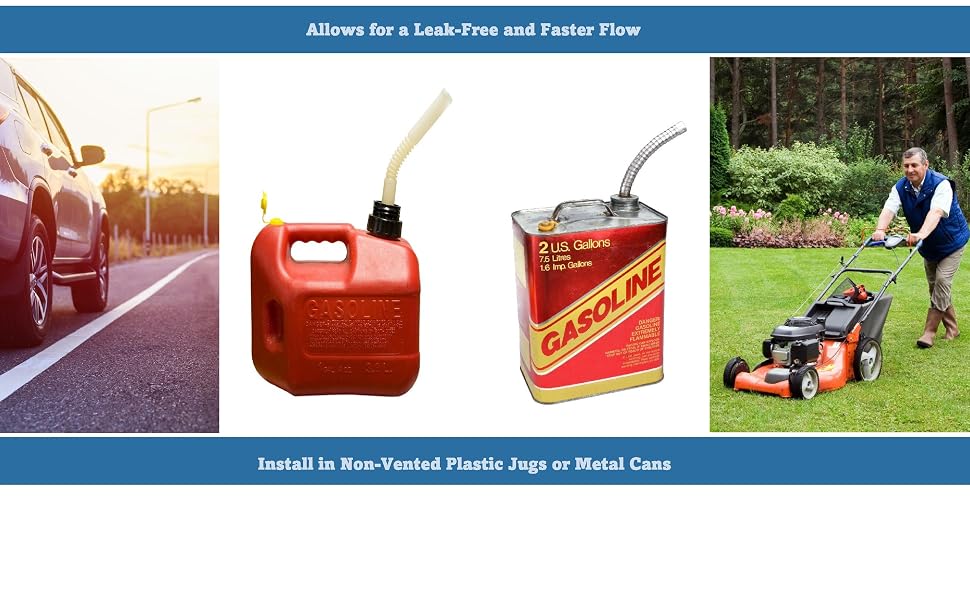 large big yellow plastic non vented fuel jug vent cap