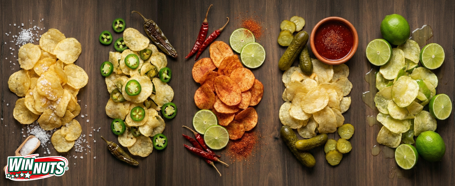 pumpkin seeds pork rinds winnuts peantus cacahuate limón habanero chips mexico potato lemon kettle