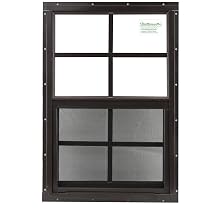 Vertical Slider, Brown Flush Mount
