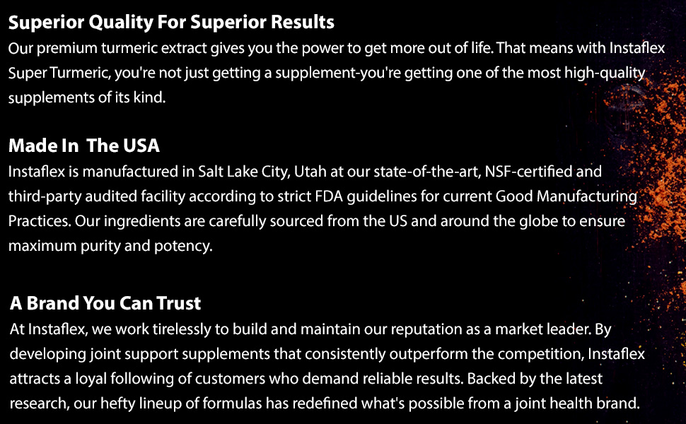 Instaflex advanced super turmeric made in US