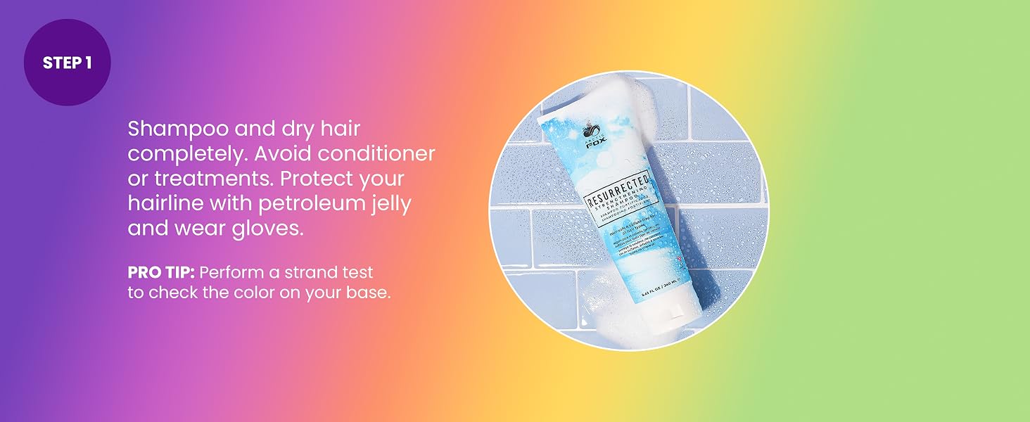 Step 1 Shampoo and Dry Hair