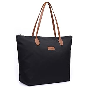 nylon tote bag black